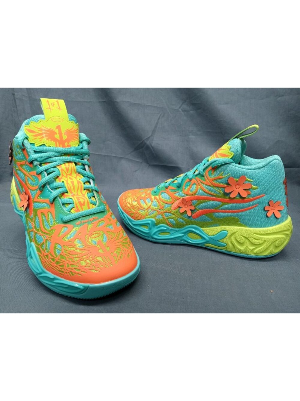 Puma MB.04 Scooby Doo JR (GS) Aquatic Lime Heat Fire Boys Size 5 NEW NO BOX!